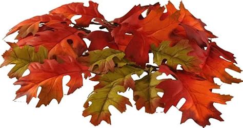 bag of fake autumn leaves|artificial fall oak leaves.